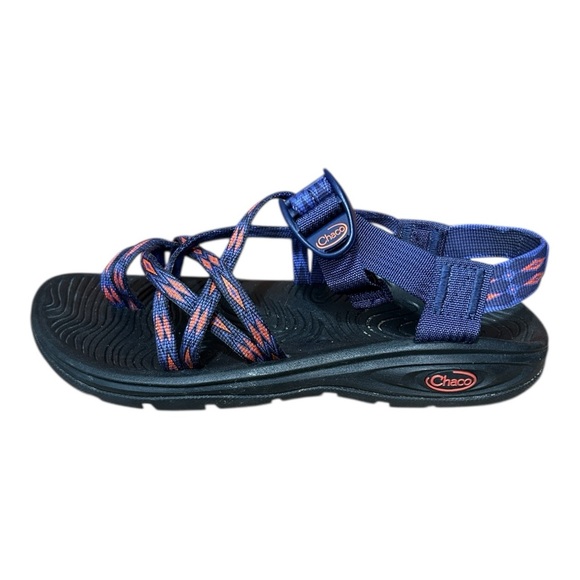 CHACO Zvolv X2 Volcanic Blue Sandal sz 8 Polyester Double Strap Toe Loop J105982 - Picture 2 of 7
